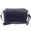 Kožená crossbody kabelka Luka 24-043 modrá