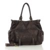 Kožená kabelka Mazzini M193 tmavě hnědá