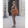 Kožená kabelka přes rameno Mazzini MM108 camel