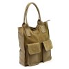 Kožená shopper bag kabelka Angelo 01-001-2 béžová