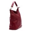 Kožená kabelka přes rameno MiaMore 01-053 vínová