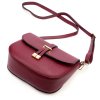 Kožená crossbody kabelka Luka 20-028 DL vínová