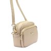 Kožená crossbody kabelka MiaMore 01-062 světle béžová