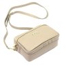 Kožená crossbody kabelka MiaMore 01-062 světle béžová