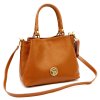 Kožená kabelka Gregorio 1743 MN koňaková