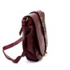 Kožená sedlová crossbody kabelka VS 037 vínová