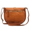 Kožená sedlová crossbody kabelka VS 037 camel