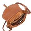 Kožená sedlová crossbody kabelka VS 037 camel