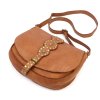 Kožená sedlová crossbody kabelka VS 037 camel