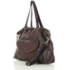 Kožená kabelka Marco Mazzini M106 tmavě hnědá