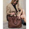 Dámská kožená shopper bag kabelka Mazzini M1M86 hnědá
