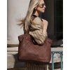 Dámská kožená shopper bag kabelka Mazzini M1M86 hnědá