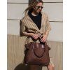 Dámská kožená shopper bag kabelka Mazzini M1M86 hnědá