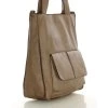 Kožená kabelka Marco Mazzini MM234 béžová