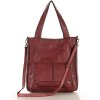 Kožená kabelka Marco Mazzini MM234 čevená