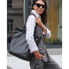 Kožená shopper bag kabelka Marco Mazzini G12399  černá