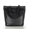 Kožená shopper bag kabelka Marco Mazzini G12399  černá