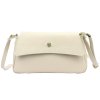 Kožená crosbody kabelka Gregorio 1746 světle béžová