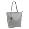 Kožená shopper bag kabelka Gregorio 1748 šedá