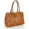 Kožená kufříková kabelka Mazzini MM417 camel