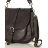 Kožená kabelka Marco Mazzini MM253 tmavě hnědá