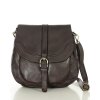 Kožená kabelka Marco Mazzini MM253 tmavě hnědá
