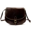 Kožená crossbody kabelka Florence 21TMP tmavě hnědá