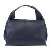 Kožená kufříková kabelka Luka 24-061 modrá