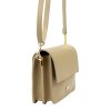 Kožená crossbody kabelka MiaMore 01-054 béžová