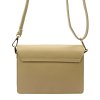 Kožená crossbody kabelka MiaMore 01-054 béžová