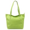 Kožená kabelka Luka 24-080 světle zelená