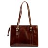 Kožená kabelka přes rameno Florence 54 hnědá