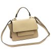 Kožená kufříková kabelka Luka 24-064 béžová