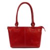 Kožená kabelka přes rameno Florence 56 červená