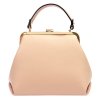 Kožená kufříková kabelka Luka 24-024 pudrově růžová