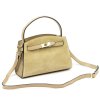 Kožená kufříková kabelka Luka 24-086 světle béžová