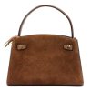 Kožená kufříková kabelka Luka 24-086 hnědá