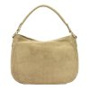 Kabelka z broušené kůže Luka 24-085 béžová