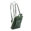 Dámský kožený batoh MiaMore 01-010 CROCO zelený