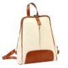 Dámský kožený batoh Florence 2001 kremový / camel