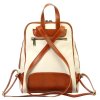 Dámský kožený batoh Florence 2001 kremový / camel