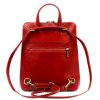 Dámský kožený batoh Patrizia 518-014 červený