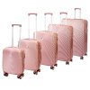 Sada cestovních kufrů Leonardo 3036-1 x5 Z růžová