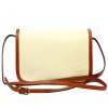 Kožená crossbody kabelka Florence 57 krém / camel