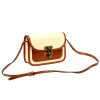 Kožená crossbody kabelka Florence 57 krém / camel