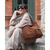 Kožená shopper bag kabelka Mazzini  139MM hnědá