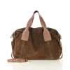 Kožená kufříková kabelka Marco Mazzini s288 hnědá