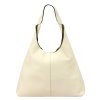 Kožená kabelka Luka 26-082 krémová