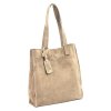 Kožená kabelka Luka 25-041 béžová