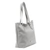 Kožená kabelka MiaMore 01-058 světle šedá